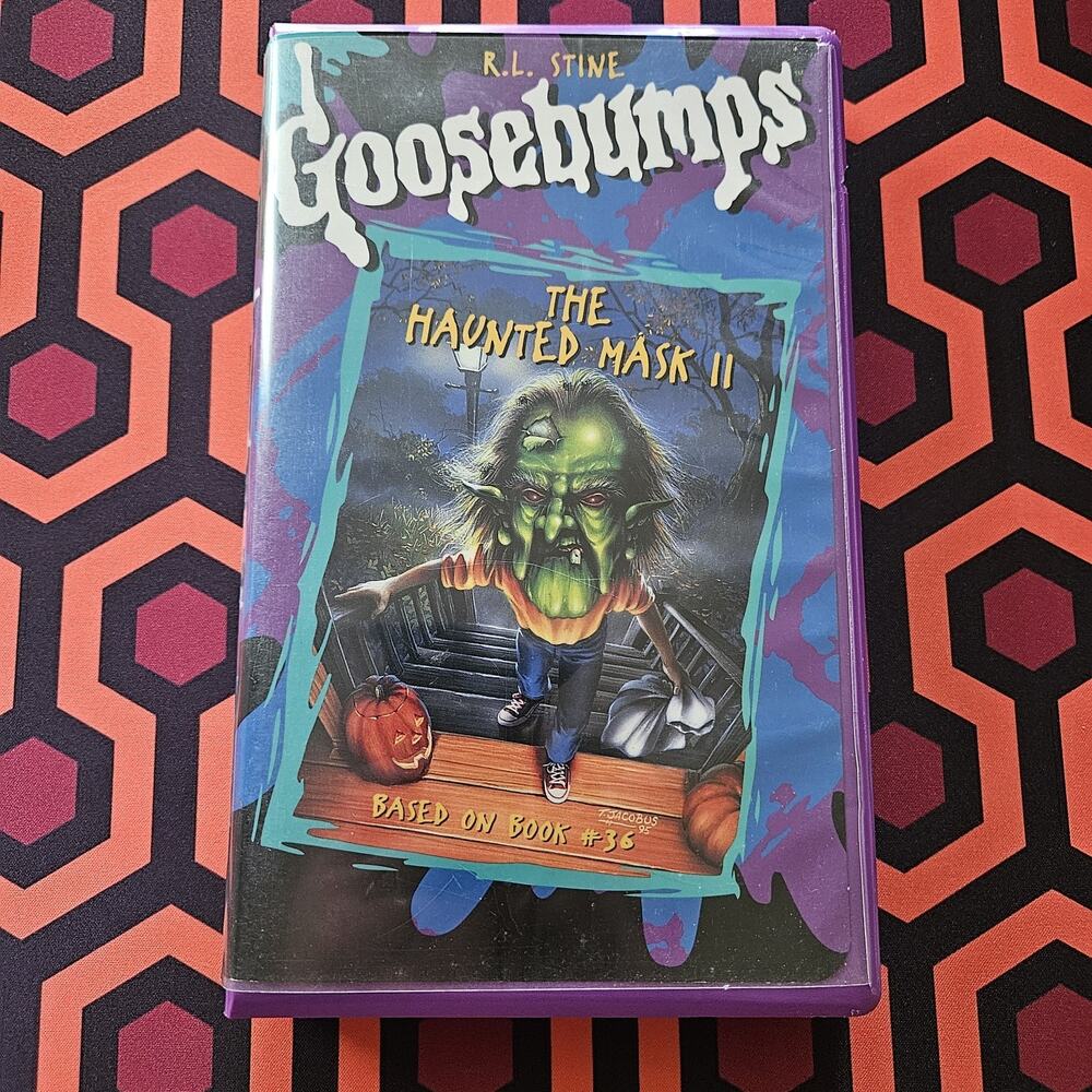 RL Stine Goosebumps The Haunted Mask II VHS Purple Clamshell 90s Vtg Kid Horror
